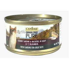 Canidae Grain Free Pure Chunky Sardine & Mackerel in gravy 沙丁魚與鯖魚貓罐頭 70g X24